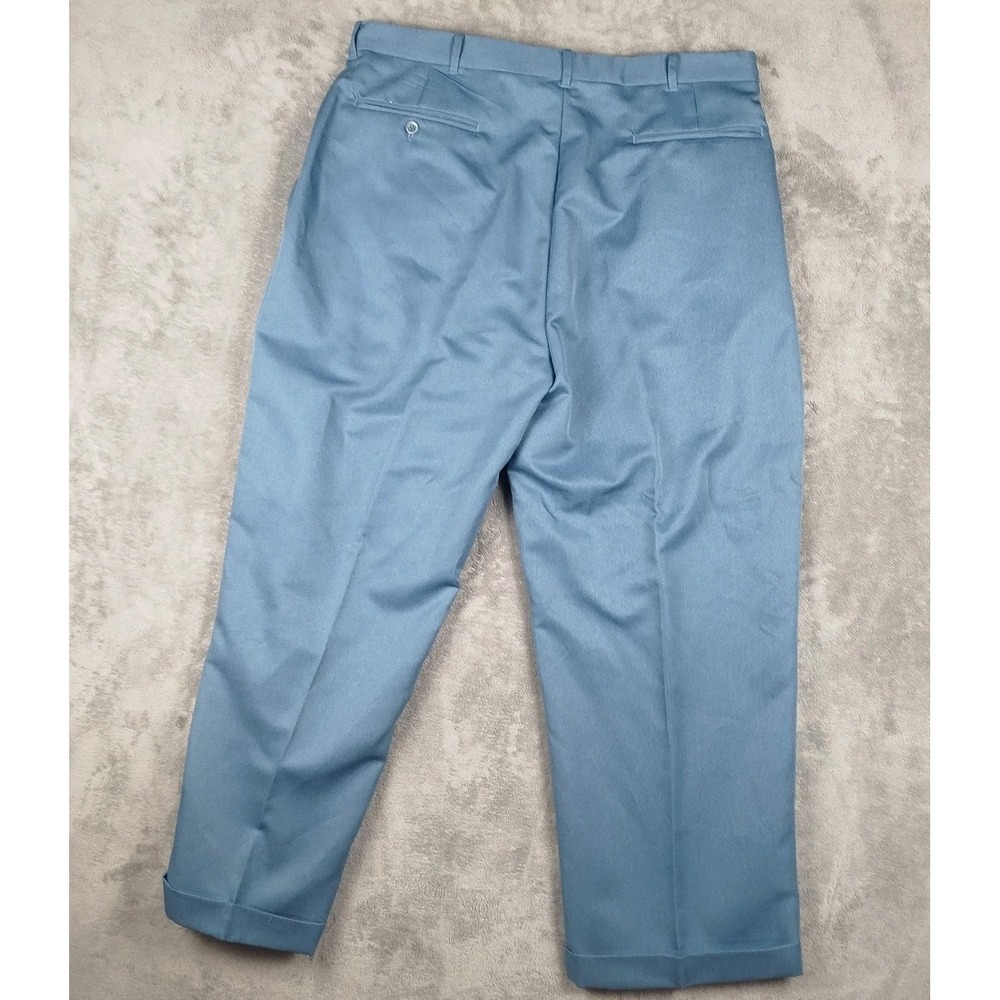 VTG Smokey Joes Light Blue Dress Pants Mens 40x32 Wide Baggy Y2K 1990 Old Money - Picture 2 of 13